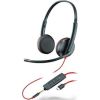 Plantronics Blackwire 3225 duo, headset (black, jack, USB-C)