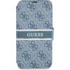 GUBKP13S4GDBL Guess PU 4G Printed Stripe Book Case for iPhone 13 Mini Blue