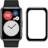 Fusion Nano 9H aizsargstikls pilnam ekrānam Huawei Watch Fit melns