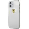 Ferrari ESTRHCP12STR Izturīgs Silikona Aizsargapvalks Apple iPhone 12 Mini Caurspīdīgs