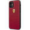 Ferrari FESPEHCP12SRE Off Track Izturīgs Silikona Aizsargapvalks Apple iPhone 12 Mini Sarkans