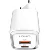 MFi wall charger LDNIO A2318M, USB-C+USB, USB-C to Lightning 20W