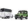 Bruder Professional Series Kraj Rover Defender with Horse Trailer (02592)