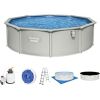 Bestway steel wall pool HYDRIUM set, 460cm x 120cm, swimming pool (light grey, with sand filter system)