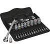 Wera 8100 SA 10 Zyklop Metal Ratchet Set - Push-through square, 1/4  drive, imperial