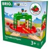 BRIO locomotive turntable with control bridge - 33476