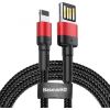 Baseus Cafule Double-sided USB Lightning Cable 2,4A 1m (Black+Red)