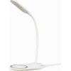 Galda lampa Gembird Desk Lamp with Wireless Charger White