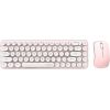 Wireless keyboard + mouse set MOFII Bean 2.4G (White-Pink)