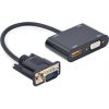 Gembird A-VGA-HDMI-02 video cable adapter 0.15 m HDMI + VGA (D-Sub) VGA (D-Sub) Black