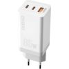 GaN 65W charger Dudao A7xsEU 2x USB-C + USB (white)