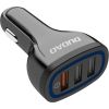 Car charger Dudao R7S 3x USB, QC 3.0, 18W (black) Telefonu lādētāji 12v Automašīnām