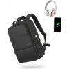 Swissten Laptop Backpack Mugursoma portatīvajiem datoriem 15.6" nodalījumiem ar USB izeju viedtālruņa uzlādei