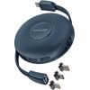 PROMATE Quiver Salokāms magnētiskais kabelis USB-C uz USB-C / Lightning / microUSB / 1m
