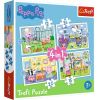 Unknown TREFL PEPPA PIG Pužļu komplekts 4in1 Peppa