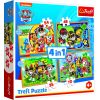 TREFL PAW PATROL Pužļu komplekts 4in1 Ķepa Patruļa