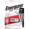 Energizer CR123 BLISTERA IEPAKOJUMĀ 1GB.