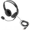 DIGITUS Stereo Office Headset On Ear noise reduction cable 1.95m control unit USB