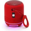 TECHLY Wireless Portable Speaker with Speakerphone and LED Lights Red