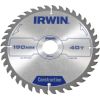 Griešanas disks kokam Irwin; 190x2,5x30,0 mm; Z40