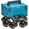 Makita Powerpack 18V 4x5.0Ah + DC18RD paredzēts 18V instrumentiem