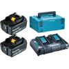 Piederumu komplekts Makita PowerPack; 18 V; 2x6,0 Ah akum. + lādētājs