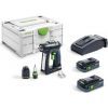 Urbjmašīna-skrūvgriezis Festool C 18 HPC 4,0 I-Plus; 18 V; 2x4,0 Ah akum.