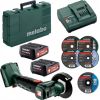 Leņķa slīpmašīna Metabo POWERMAXX CC 12 BL; 12 V; 2x2,0 Ah akum.; ar piederumiem