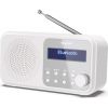 Sharp DR-P420(WH) Tokyo Portable Digital Radio, FM/DAB/DAB+, Bluetooth 5.0, USB or Battery Powered, Snowy White