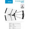 eSTAR Antenna T-1115 UHF Triplex LTE Black