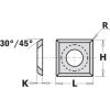 Ēveles asmeņi CMT 790.140.20; 14x14x2 mm; HW-HC; 1 gab.