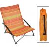 HIT HI HI Składane krzesło plażowe, pomarańczowe, 65x55x25/65 cm