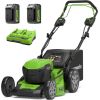 Akumulatora zāles pļāvēja pašgājējs Greenworks GD24X2LM46SPK4x; 2x24 V; 2x4,0 Ah akum.