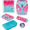 Herlitz SoftLight Plus GreenLine Pink Bubbles, school bag (pink/light blue, incl. filled 16-piece school case, pencil case, sports bag)