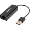 Lanberg NC-0100-01 cable interface/gender adapter USB-A RJ-45 Black