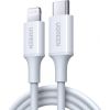 UGREEN USB-C to Lightning Charging Cable, PD 3A, 0.5m (white)