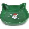 Trixie Miska ceramiczna dla kota, Św. Mikołaj, zielona, 13,6x13,6x3cm