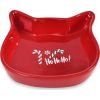 Trixie Miska ceramiczna dla kota, Ho Ho Ho!, czerwona, 13,6x13,6x3cm