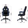 Huzaro FORCE 2.5 BLUE MESH Gaming armchair Mesh seat Black, Blue