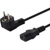 SAVIO CL-146 Power cable Schuko IEC C13, 3 m, Black