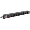 LANBERG POWER STRIP PDU RACK 19" (1U, 16A, 8X 230V PL, 2m)