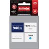 Activejet  AH-940CRX Ink Cartridge for HP Printer, Compatible with HP 940XL C4907AE;  Premium;  35 ml;  blue. Prints 80% more.