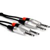 Hosa Technology HSS-005X2 audio cable 1.5 m 2 x 6.35mm TRS Black