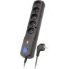 LESTAR LV530W 2,5M surge protector Black, Grey 5 AC outlet(s) 2.5 m