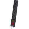 LESTAR LX 610 G-A, surge protector, 1.5m, black 6 AC outlet(s) 230 V