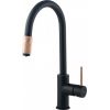 KITCHEN MIXER WITH SWIVEL SPOUT AND CONNECTION TO WATER FILTER DEANTE BLACK COPPER ASTER
