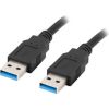 Lanberg CA-USBA-30CU-0010-BK USB cable 1m 3.0 USB A Black