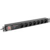 LANBERG POWER STRIP PDU RACK 19" (1U, 16A, 7X 230V PL, 2m)