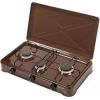 Ravanson K-03BR Adjustable gas cooker 3 burners brown