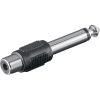 goobay Adapter Jack 6,35->Cinch blue - Jack 6,35 mm-plug (2-Pin, Mono)